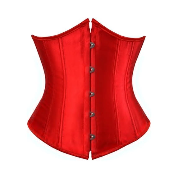 EYNMVR Satin Strong Boned Corset Lace Up Overbust Waist Cincher Bustier Bodyshaper Top