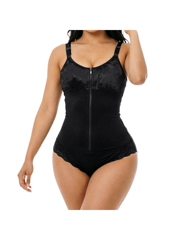 Shapewear for Women Tummy Control Half Body Shaper Snatched Zipper Lifting Faja Colombiana Bodysuits for Women