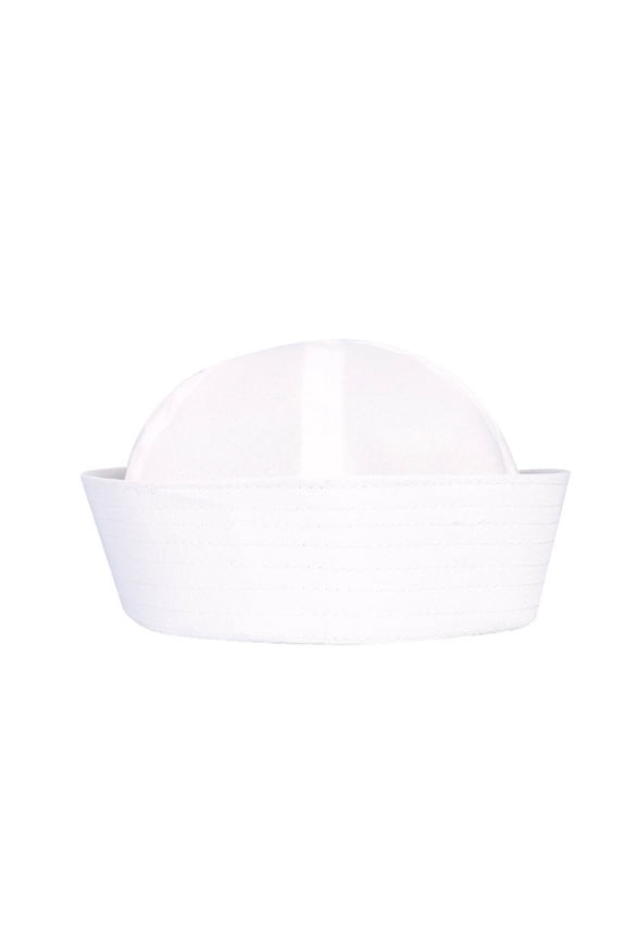 White Sailor Hat for Women Men, Navy Captain Yacht Hat Halloween Costume Sailor Cap for Dressing Up Party