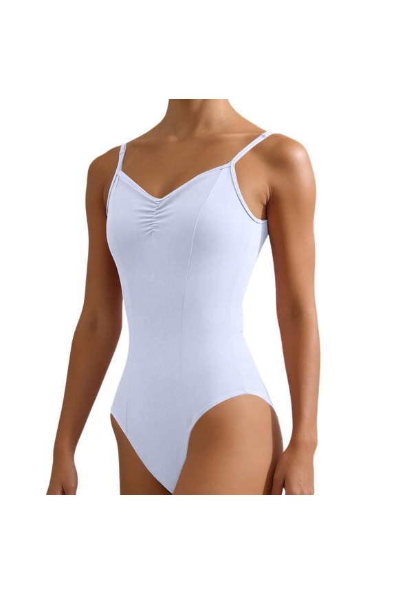 Women's Camisole Ballet Leotards with Adjustable Straps for Adult Dance Bodysuit