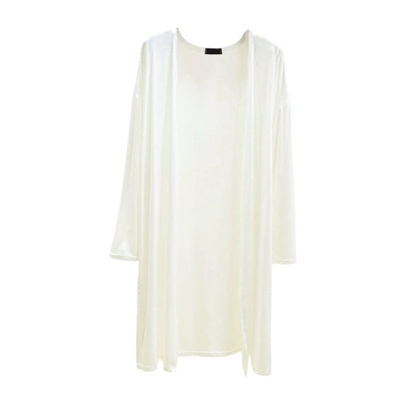 EYNMVR Women's Long Sleeve Open Front Drape Lightweight Knit Cardigan