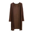 thumbnail image 1 of EYNMVR Women's Long Sleeve Open Front Drape Lightweight Knit Cardigan, 1 of 3