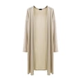 thumbnail image 1 of EYNMVR Women's Long Sleeve Open Front Drape Lightweight Knit Cardigan, 1 of 3
