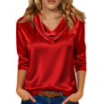 thumbnail image 1 of EYNMVR Womens Tops Trendy 2026 Fall Cowl Neck Shirts Long Sleeve Teacher Clothes Office Business Dressy Casual Outfits, 1 of 6