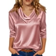 thumbnail image 1 of EYNMVR Womens Tops Trendy 2026 Fall Cowl Neck Shirts Long Sleeve Teacher Clothes Office Business Dressy Casual Outfits, 1 of 6