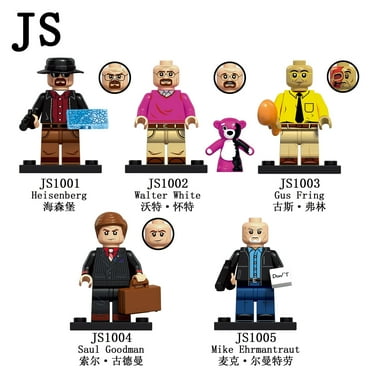 EYUCDVC 5 Pcs Breaking Bad Character Mini-Block Building Set, Compatible with LEGO, a Set of Peripheral Protagonist Blocks, Creative Ideal Toy for Fans.