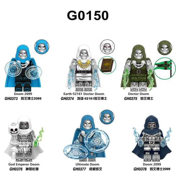 EYUCDVC 6PCS Doctor Doom Minifigure Toys - Action Figures 1.8inch Set, The Best Gift For Christmas, Halloween, Birthdays