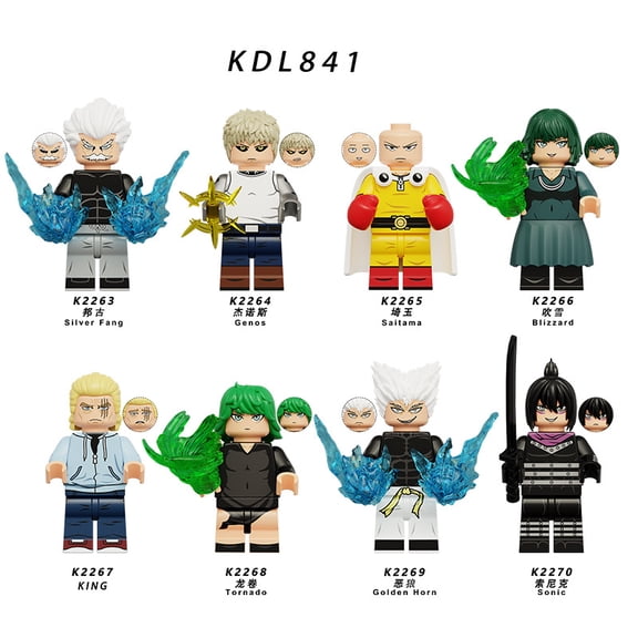 EYUCDVC 8PCS ONE PUNCH MAN Minifigures - Action Figures 1.77inch Set, The Best Gift For Christmas, Halloween, Birthdays