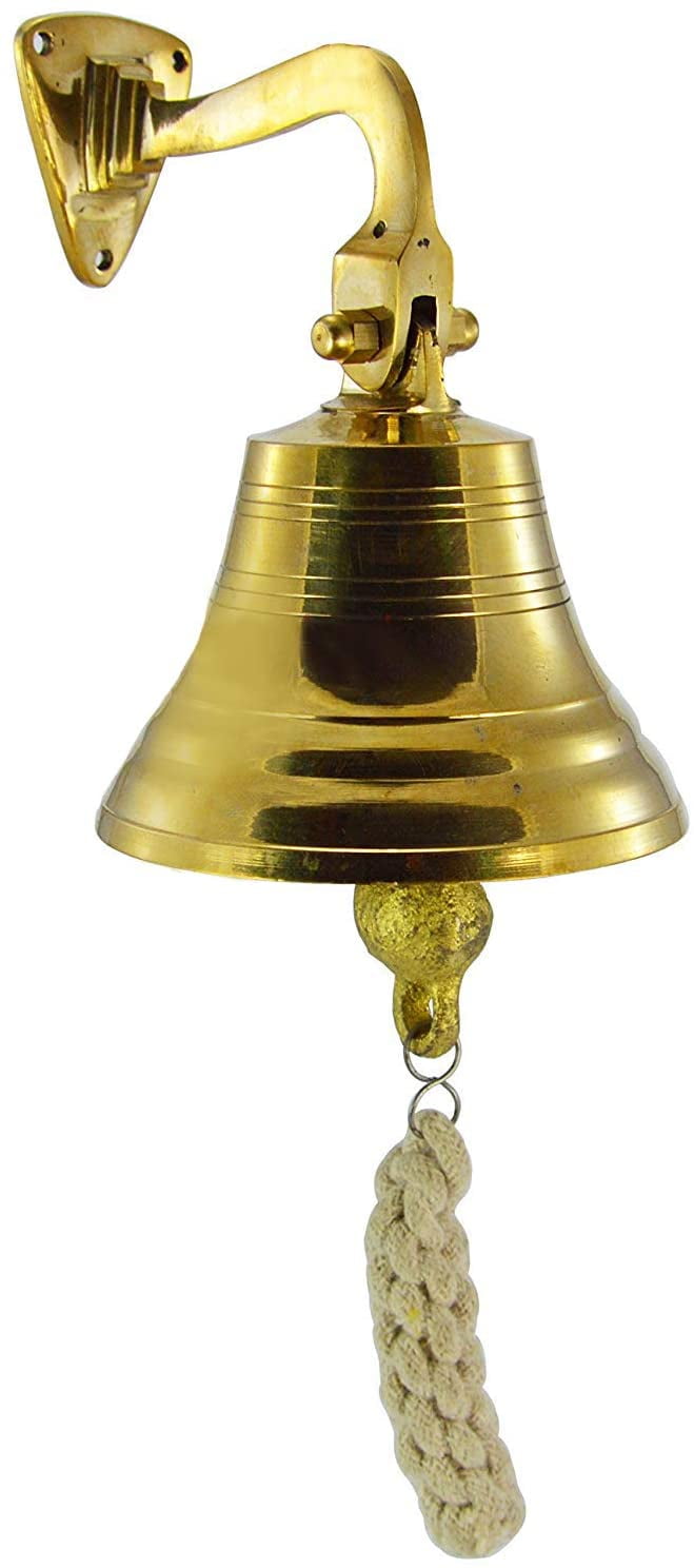 EYVIND Beautiful Big Vintage Maritime Brass Ship Bell Wall Mounted