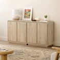 thumbnail image 1 of EYYTHUNG Buffet Storage Cabinet Set of 2, Sideboard Accent Cabinet Modern Credenza, Console Table, Light Oak, 1 of 8