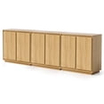 thumbnail image 1 of EYYTHUNG Buffet Storage Cabinet Set of 3, Sideboard Accent Cabinet Modern Credenza, Console Table, Natural Oak, 1 of 6