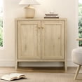 thumbnail image 1 of EYYTHUNG Sideboard Buffet Cabinet with Adjustable Shelves, Farmhouse Credenza Versatile Storage Cabinet Accent Furniture, Light Oak, 1 of 9