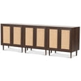 thumbnail image 1 of EYYTHUNG Storage Cabinet Set of 3, Accent Storage Cabinets for Living Room, Walnut, 1 of 6