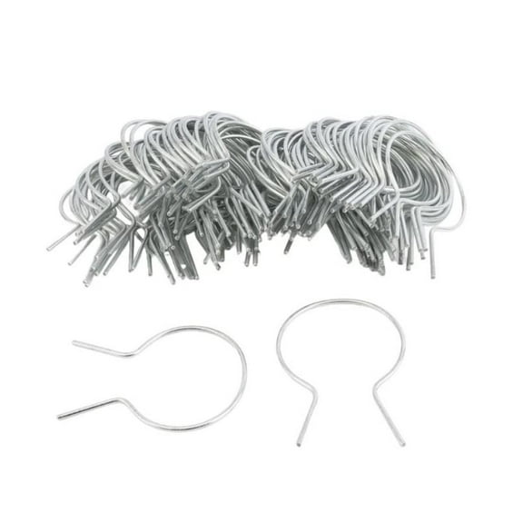 EZ 3" (2 7/8" OD) Preformed 9 Gauge Galvanized Steel Fence Ties - (100 Pack)