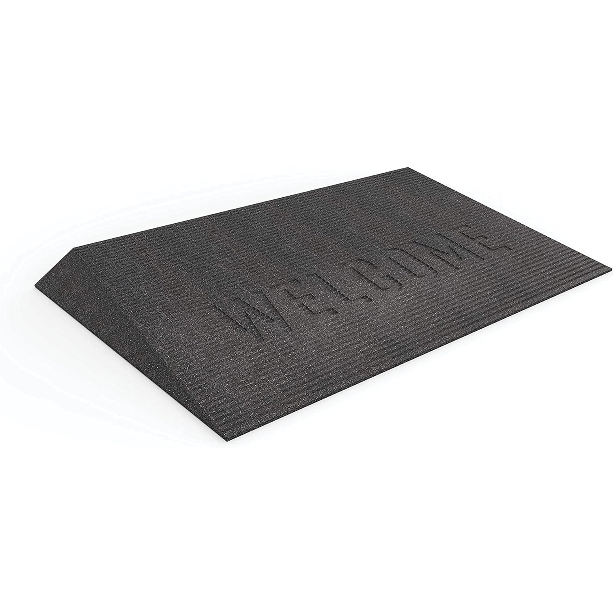 Black 2.5" Rubber Angled Entry Welcome Mat