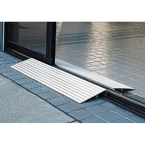 EZ-ACCESS TRANSITIONS Portable Self Supporting Aluminum Modular Entry Threshold Ramp Ideal for Doorways and Raised Landings, 3 Inch