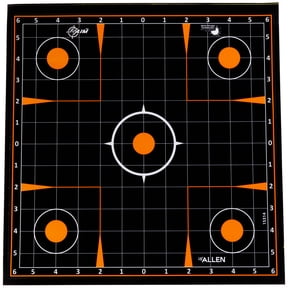 Ez Aim Splash Sight-in Paper Shooting Targets, 12"W x 12"H, 5-Pack, Black
