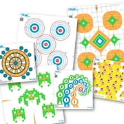 EZ Aim Fun Assorted Paper Target Pack, 12-Pack, Multi-Color, 0.2 lb