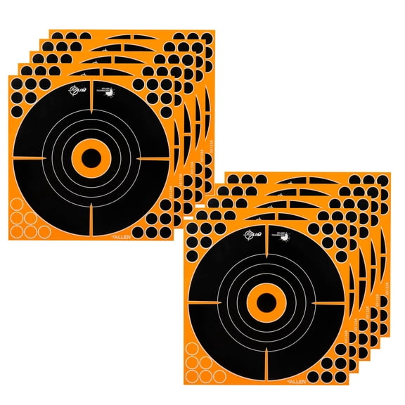 EZ Aim Splash Adhesive Bullseye Targets, 8 x 8 Inch, 10 Pack