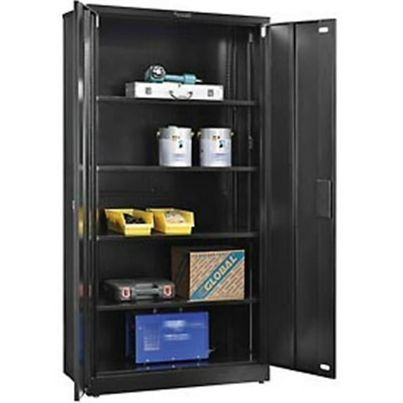 EZ Assemble Steel Storage Cabinet - Black - 72 x 36 x 18 in.
