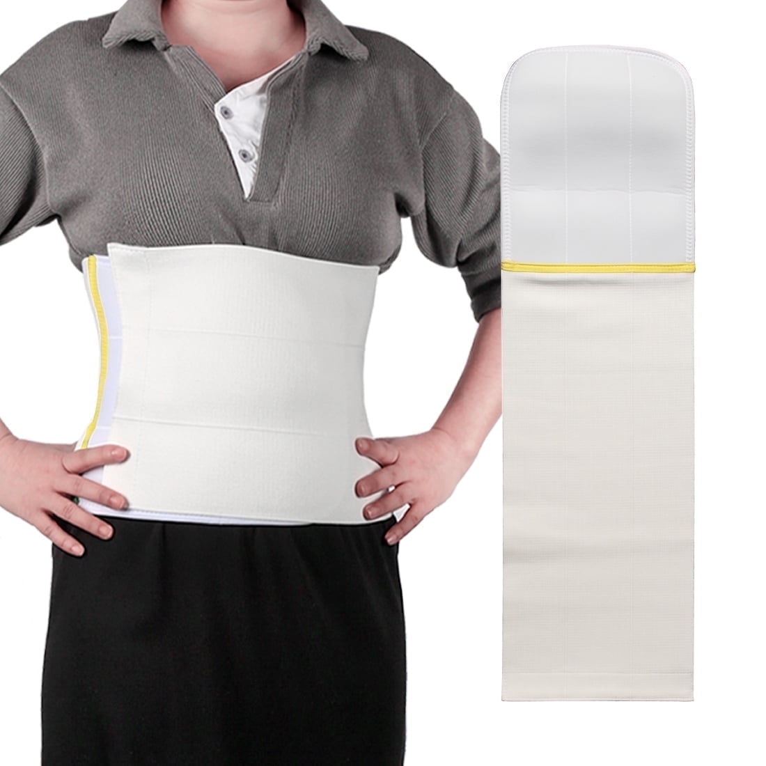 EZ Assistive Abdominal Binder 9-Inch Wide Belly Band for Abdomen, Lower Waist Support (Pack of 1), S 22-30 Inch