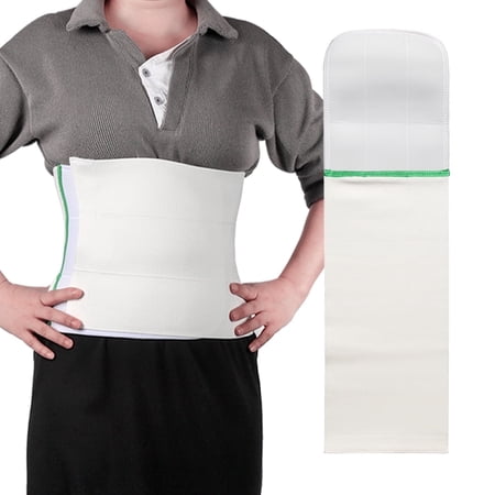EZ Assistive Abdominal Binder, Latex-Free Postpartum Support Belts, White, L, 1 Count