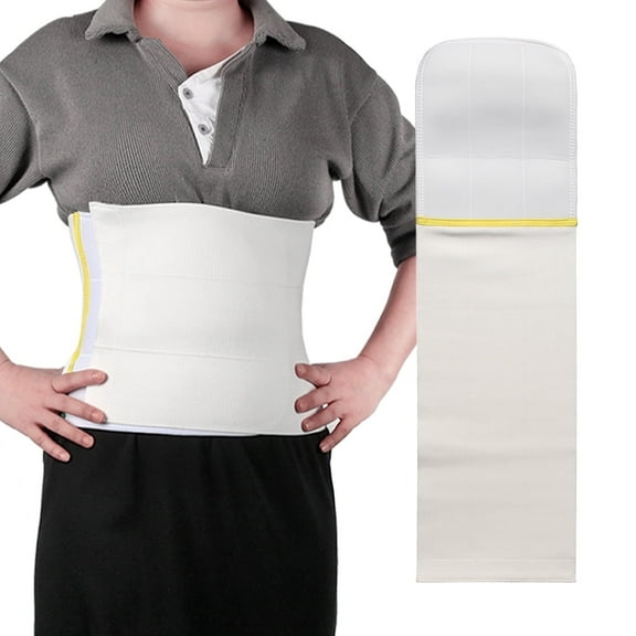 EZ Assistive Latex-Free Abdominal Binder, 9-Inch Wide Belly Wrap Lower Waist Support  1 Count S