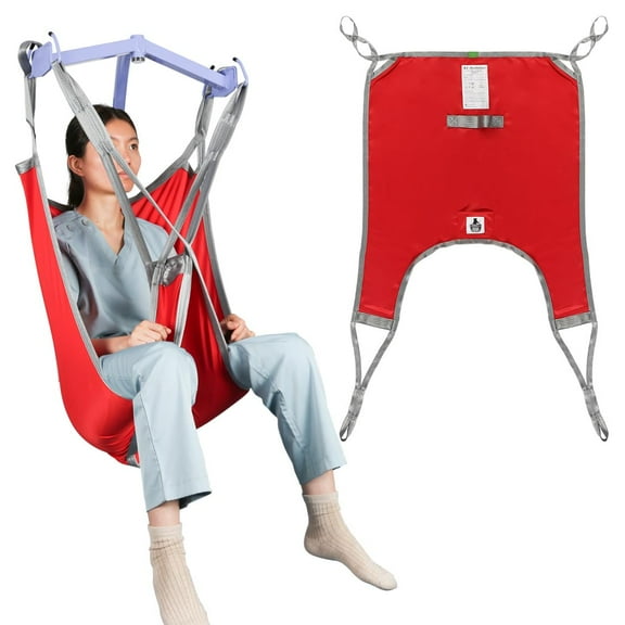 EZ Assistive Patient Lift Divided Leg Sling with Lower Back, Lift Sling for Transfer and Positioning and Lifting, 500lb Weight Capacity