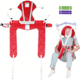 thumbnail image 1 of EZ Assistive Patient Lift Sling with Head Support, Toileting Transfer Sling for Elderly and Disabled, Polyester Padded Lift Sling, 500 lb Capacity, Red, Large, 1 of 9