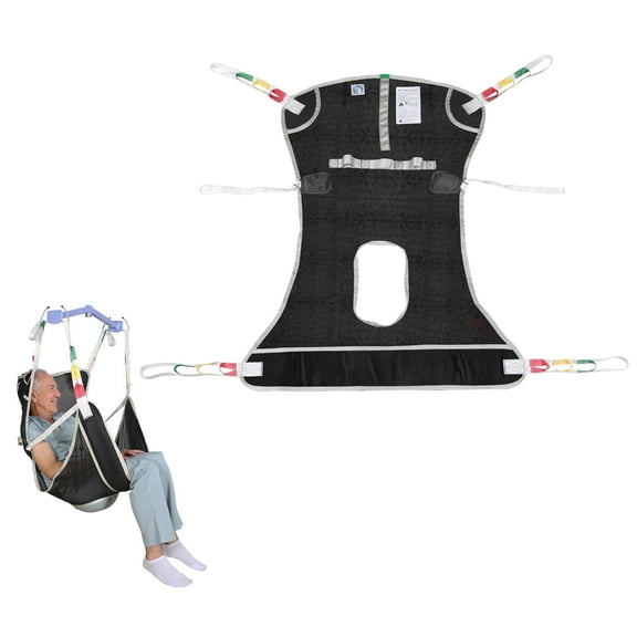 EZ Assistive Full Body Mesh Sling for Bed Transfers, Repositioning & Bathing Assist -500 lb Capacity, Black, 1 Count