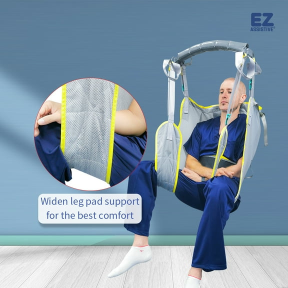 EZ Assistive Lightweight Mesh Fabric Patient Lift Sling for Toileting 500lbs Capacity Gray 1 Count M