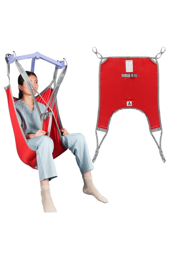 Patient Lift Sling for Home Use, Divided Leg with Lower Back Sling  with 500lb Weight Capacity