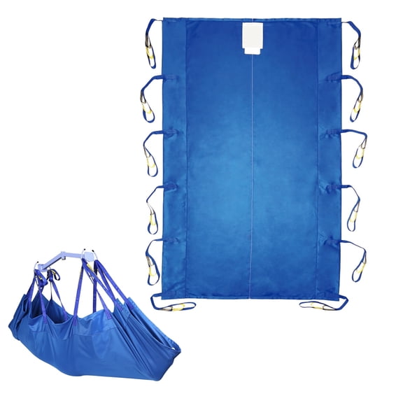 EZ Assistive Positioning Sling for Patient Transfer and Repositioning, 500lbs Capacity Breathable Polyester Mesh Lift Sling, 1 PC, Blue, 74" x 42"