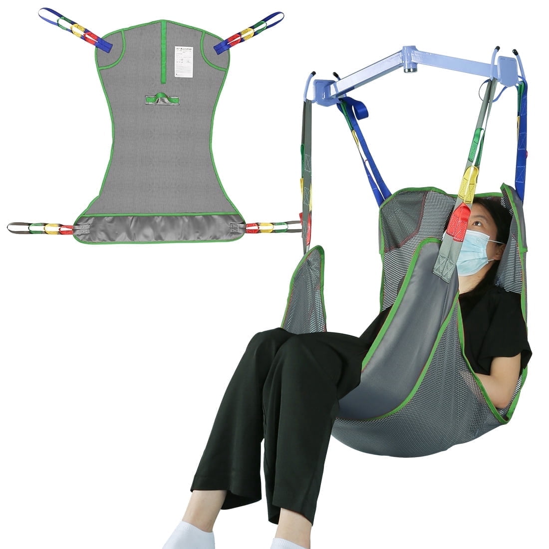 EZ Assistive Universal Full Body Patient Lift Sling, Mesh Fabric Transfer Sling for Bathing, 500 lb Weight Capacity