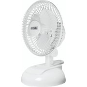 EZ-Chill 6" Personal Clip or Desk Fan with Removable Base, White