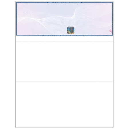 EZ Checks Blank Hologram High Security Laser Checks | Top | Blue | 500 Sheets | QuickBooks Compatible