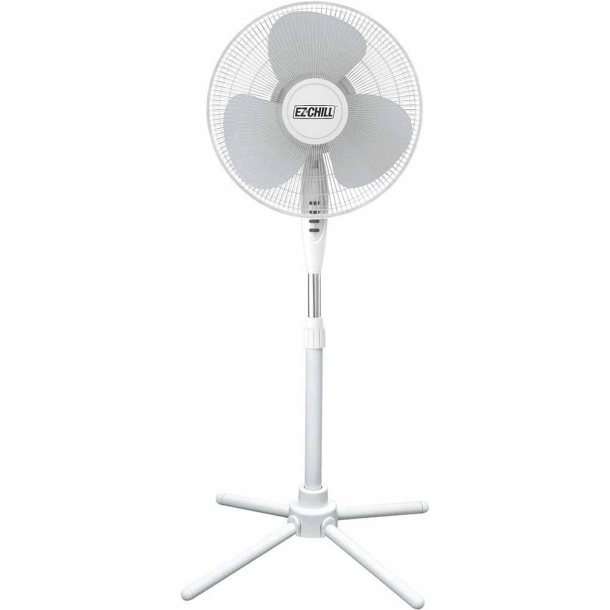 EZ-Chill 16 inch Oscillating Pedestal Fan with 3-Speed Settings