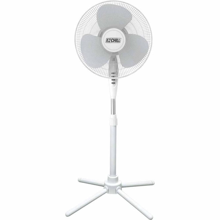 EZ-Chill 16 inch Oscillating Pedestal Fan with 3-Speed Settings