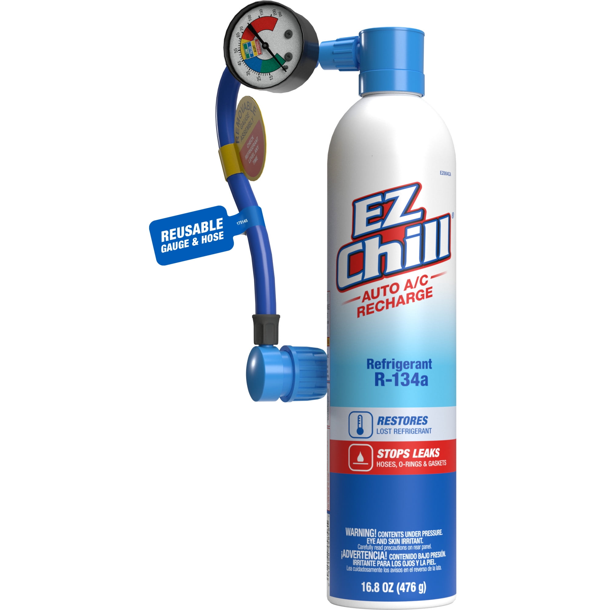 EZ Chill R-134a Auto AC Recharge Kit - 16.8 oz (CA Compliant)