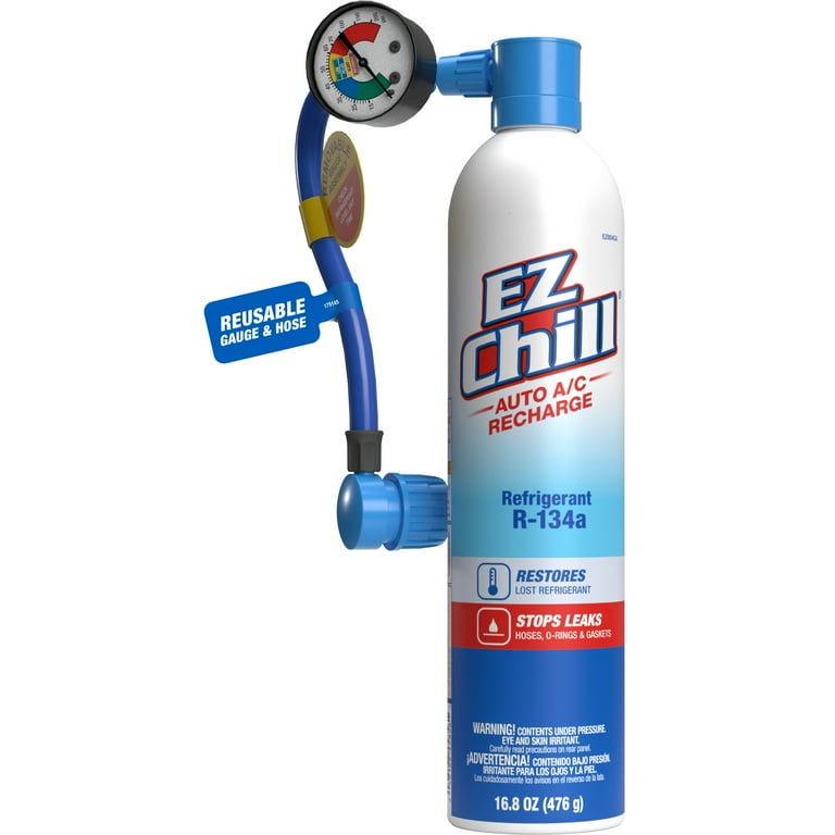 EZ Chill R-134a Auto AC Recharge Kit - 16.8 oz (CA Compliant