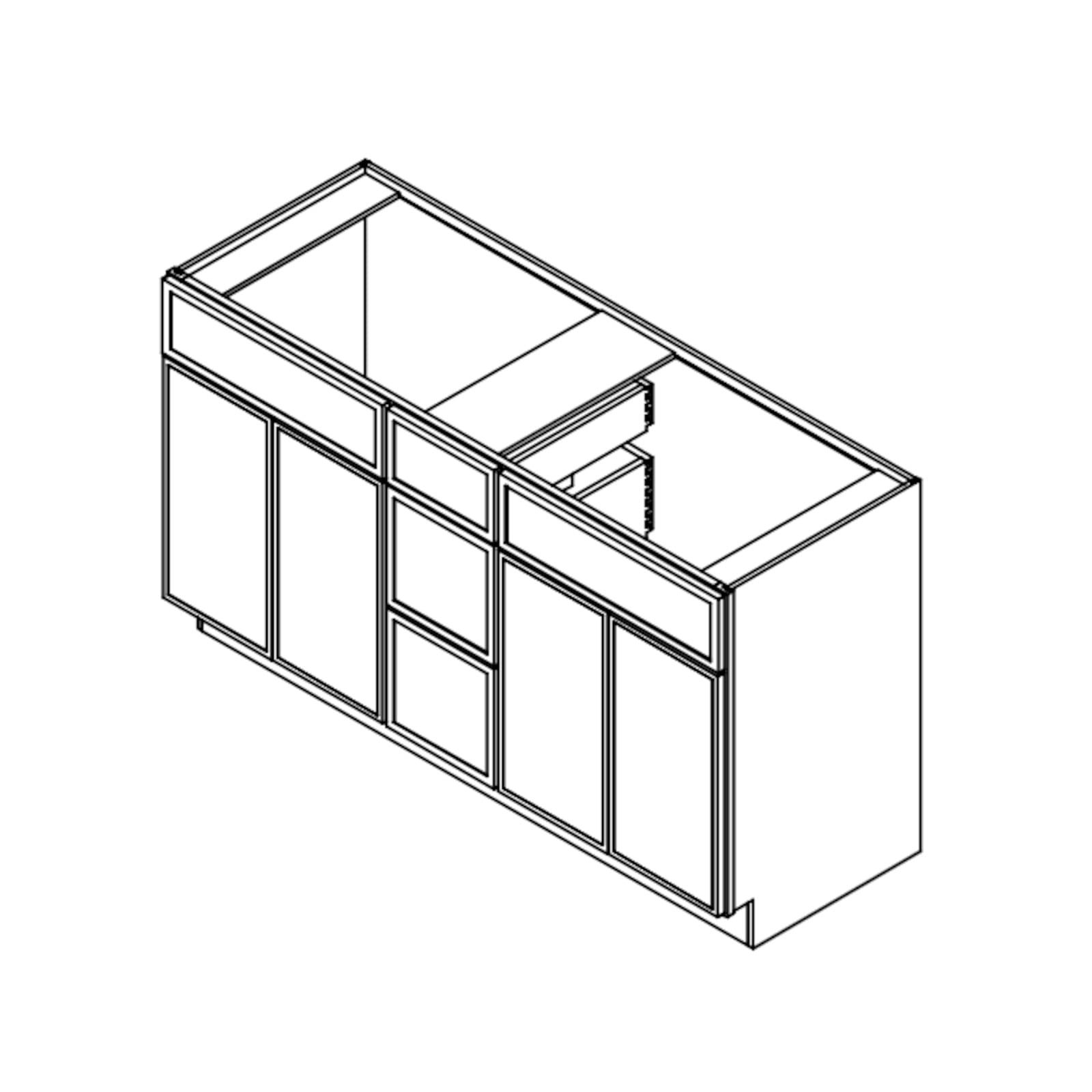 EZ Click Forte Glacier – Vanity Drawer Sink Base Cabinet