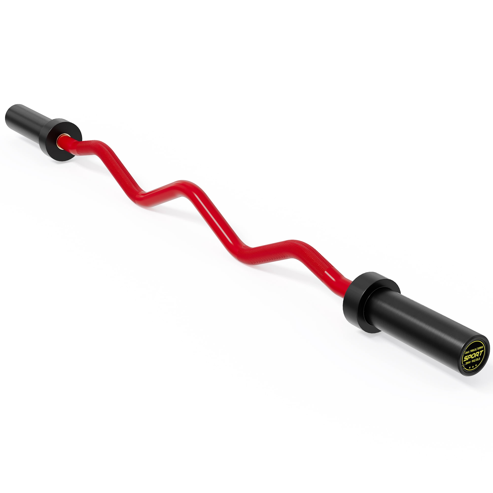 ! EZ Curl Barbell Bar 47" – Professional Curl Bar for Biceps, Triceps, Squat & Hip Thrusts, 700lb Weight Capacity, Fit 2-Inch Plates – Home Gym Strength Training Bar