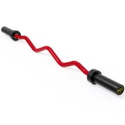! EZ Curl Barbell Bar 47"   Professional Curl Bar for Biceps, Triceps, Squat & Hip Thrusts, 700lb Weight Capacity, Fit 2-Inch Plates   Home Gym Strength Training Bar