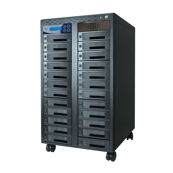 EZ DUPE 1 to 23 SSD HDD Hard Drive Duplicator - 9GB/Min - Standalone Copier and Sanitizer/Eraser for Multiple SATA 3.5 Disk & 2.5 Solid State Drives at copy speed up to 150MB/Sec (H23HSATB)