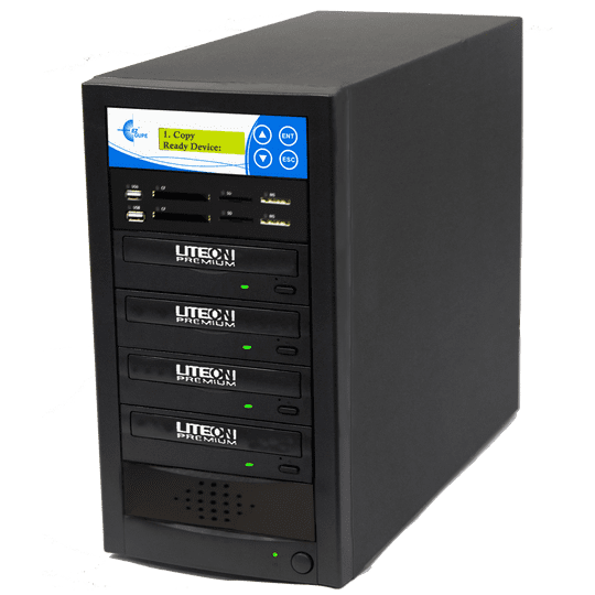 EZ DUPE 1 to 3 Media Mirror Plus Duplicator (DVD) - Flash (SD / CF / MS / MMC / USB) & Disc (DVD / CD) to 1 Media / 3 Disc Copy Copier Multimedia Backup (M1003-SSP)