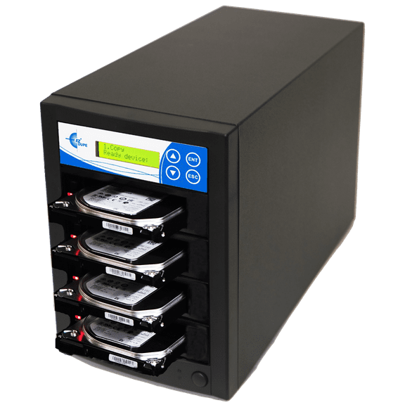 EZ DUPE 1 to 3 SSD HDD Hard Drive Duplicator - 18GB/Min - Standalone Copier and Sanitizer/Eraser for Multiple SATA 3.5 Disk & 2.5 Solid State Drives at copy speed up to 300MB/Sec (H03PROHEB)
