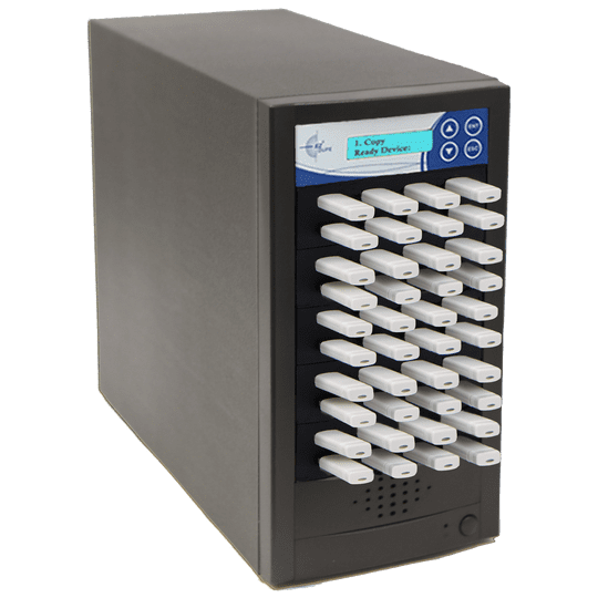 EZ DUPE 1 to 39 USB Pantera Duplicator - 2GB/Min - Multiple USB flash media thumb drive Standalone Copier & DoD Compliant Eraser/Sanitizer - at copy speed up to 35mb/Sec (U39-SSPX8)