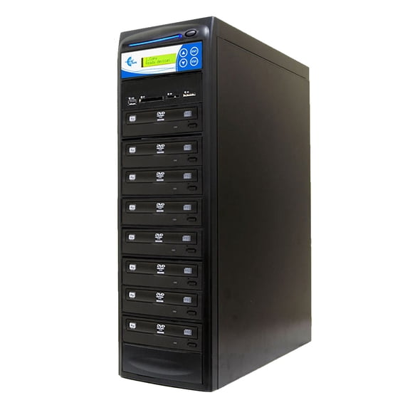 EZ DUPE 1 to 7 Media Mirror Duplicator - Flash (SD/CF/MS/MMC/USB) & Disc (Blu-Ray/DVD/CD) to BD DVD CD Disc Copy Copier Multimedia Backup (M907-SSPBD)