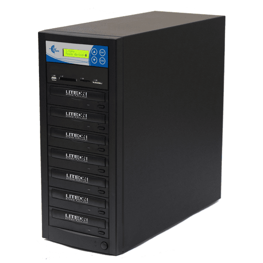 EZ DUPE 1 to 6 Media Mirror Duplicator - Flash (SD/CF/MS/MMC/USB) & Disc (DVD/CD) to DVD CD Disc Copy Copier Multimedia Backup (M906-SSP)