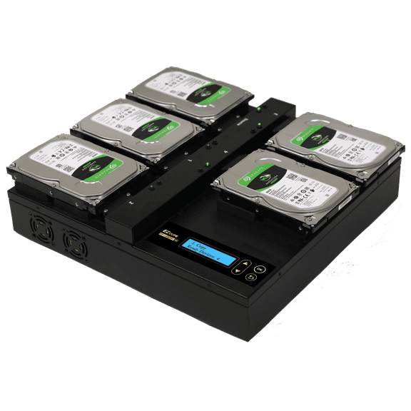 EZ Dupe 1 to 4 HD Cyclone 300 Flatbed Hard Drive Duplicator - 18GB/Min - Hard Drive Disk Copier and DoD Sanitizer/Eraser for SATA 3.5" HDD Disk & 2.5" SSD Solid State Drives 300MB/Sec (DM-HS2-HDD04)